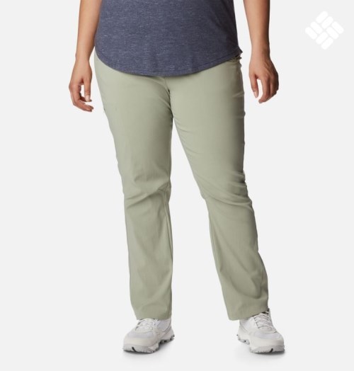 Women's Columbia On The Go Pants Olive | Plus Size CA-HA58L